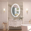 TETOTE 3-Color Oval Frontlit LED Bathroom Mirror