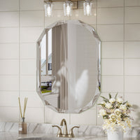 Tetote Frameless Oval Beveled Edge Bathroom Mirror