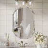 TETOTE Frameless Oval Slanted Bathroom Mirror