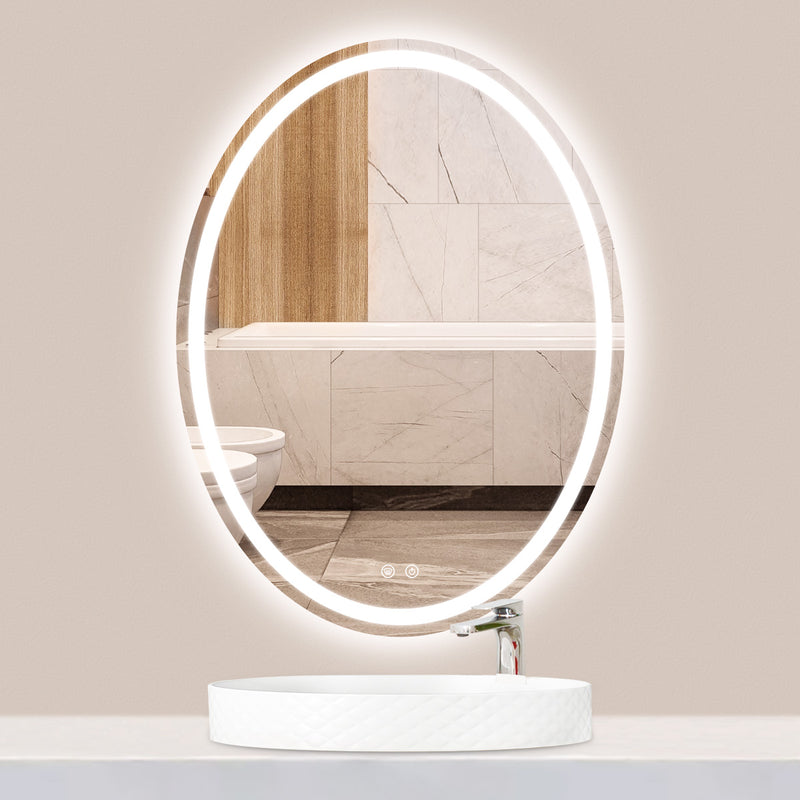 TETOTE Oval Frontlit LED Bathroom Mirror