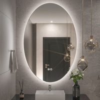 TETOTE Oval LED Bathroom Backlit Mirror