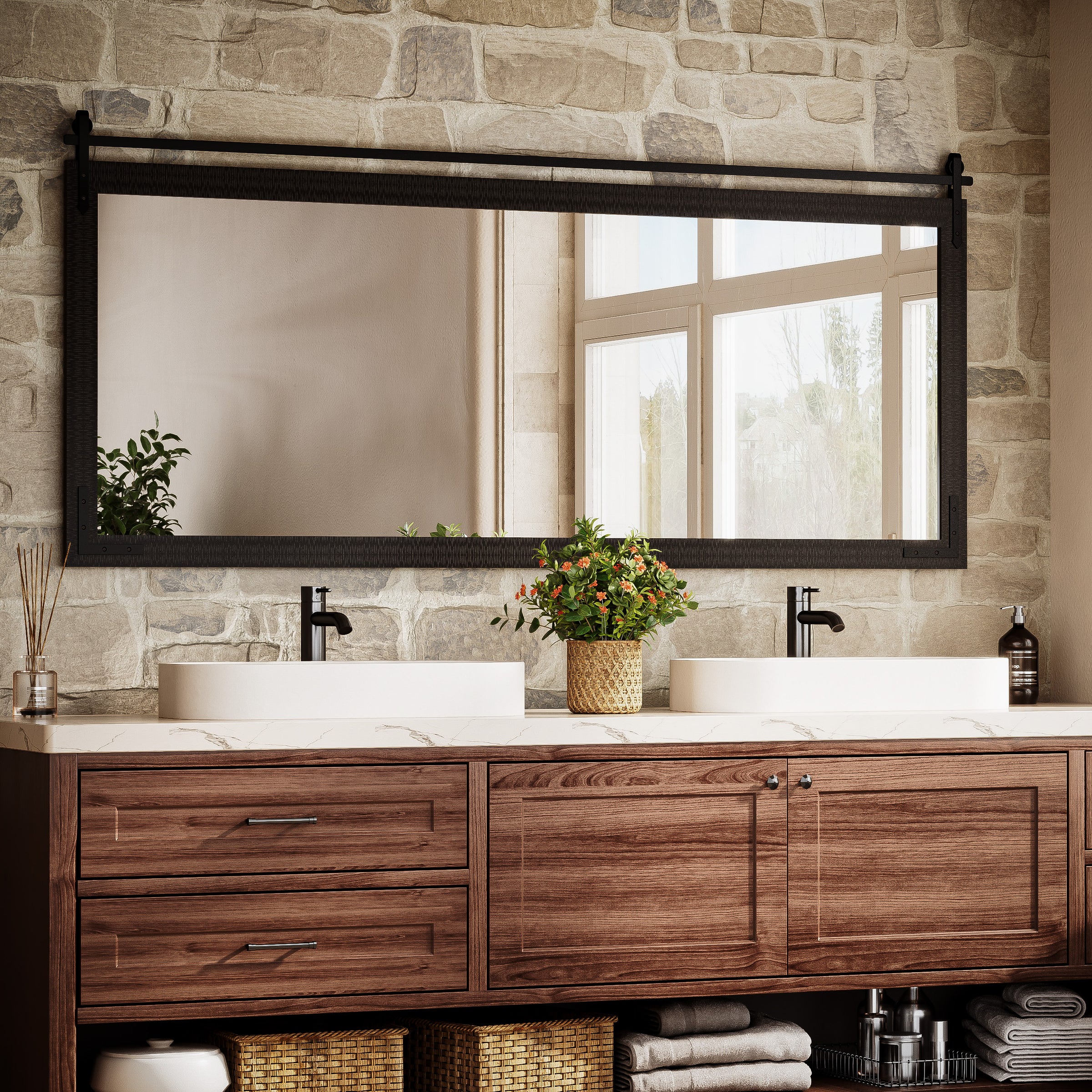 Farmhouse Barn Door Mirror