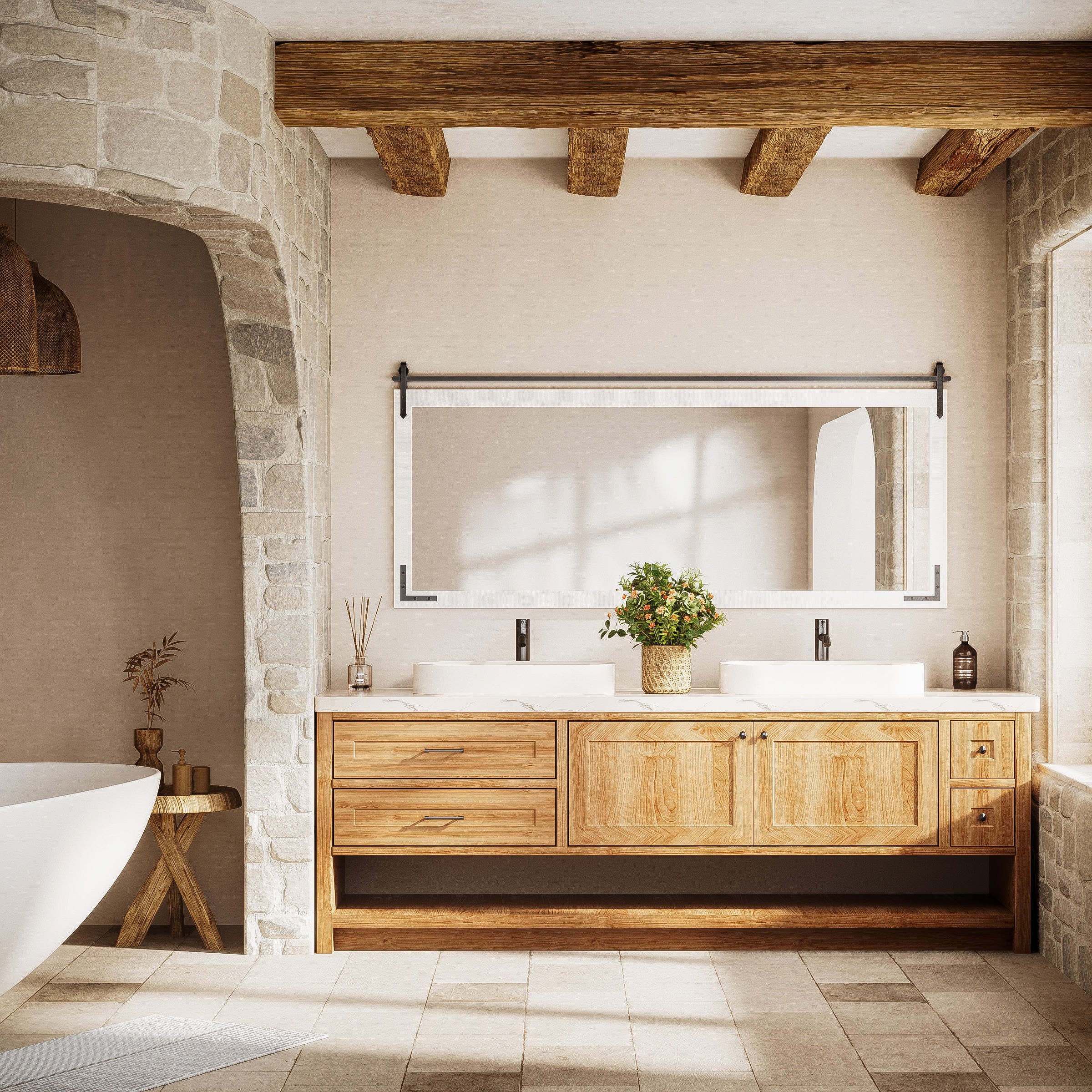 Farmhouse Barn Door Mirror
