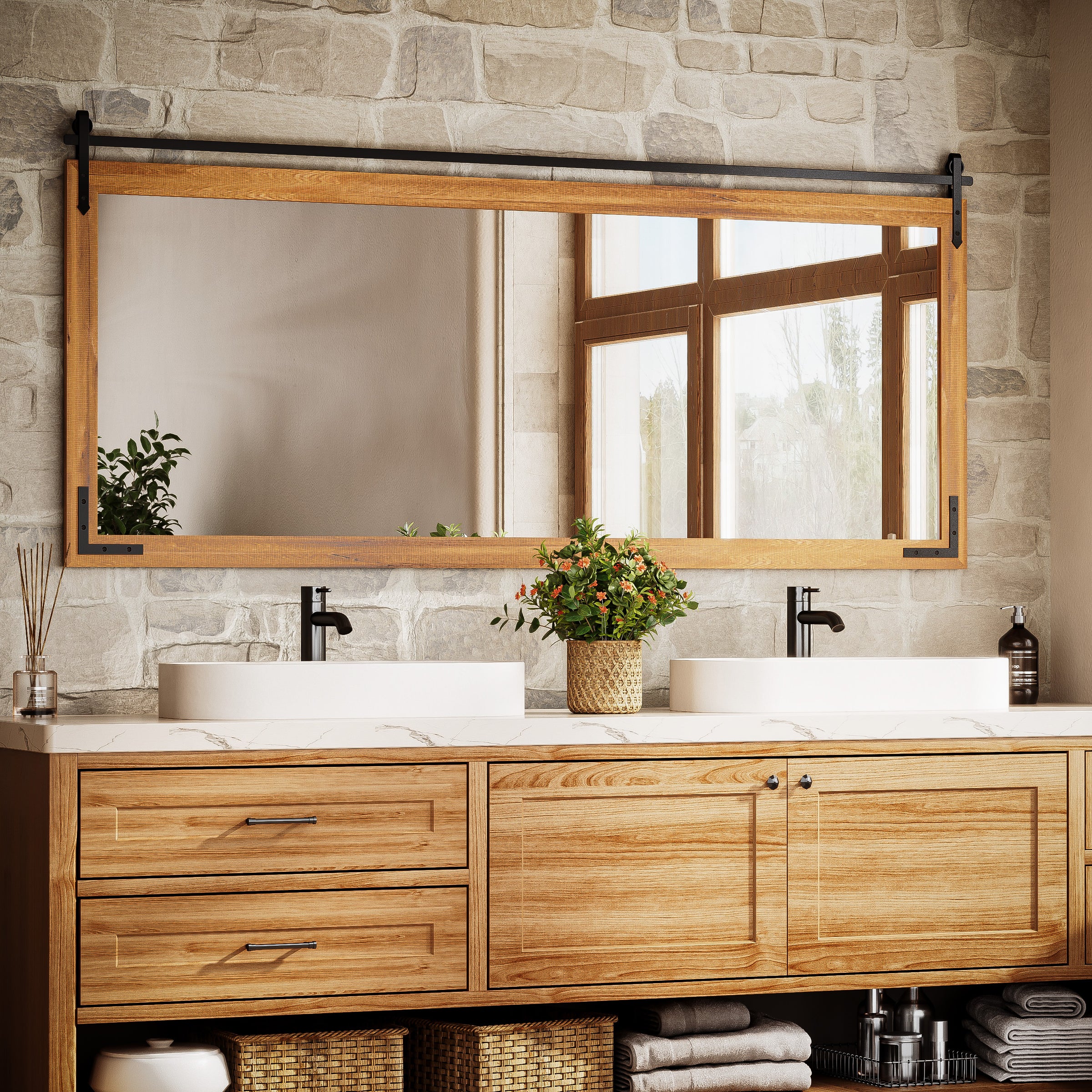 Farmhouse Barn Door Mirror