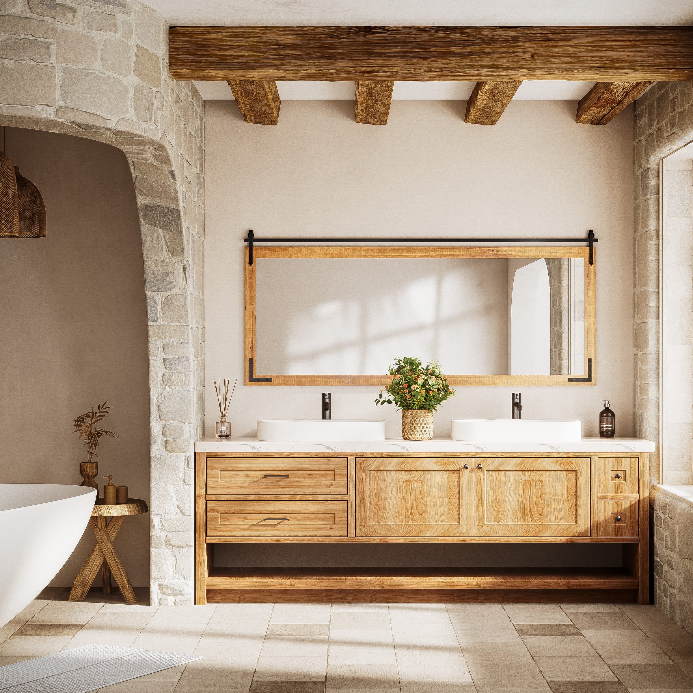 Farmhouse Barn Door Mirror