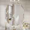 TETOTE Frameless Oval Slanted Bathroom Mirror