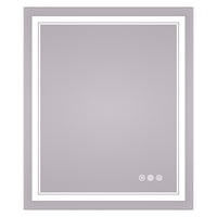 LED Mirror Front & Backlit Dual Light Strips High Brightness with Separate Controls, Anti-Fog