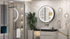 TETOTE Round 3-Color Metal Frame Frontlit LED Mirror Cabinet With Lights