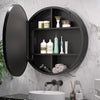 TETOTE Round 3-Color Metal Frame Frontlit LED Mirror Cabinet With Lights