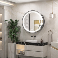 Round Led Medicine Cabinet Metal Framed