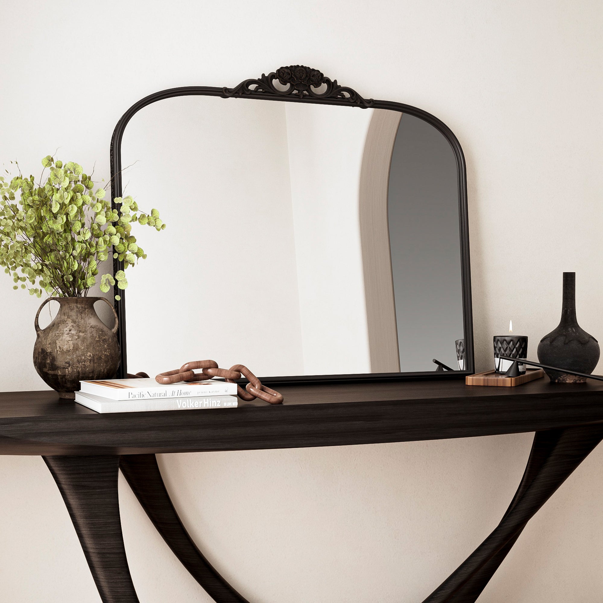 TETOTE® Arched Bathroom Mirror – 20x30 & 24x36 in Black & Gold