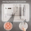 TETOTE Backlit LED Bathroom Mirror Square Square Corner