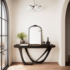 TETOTE Arched Mirror for Vanity Square Corner Bathroom Mirror