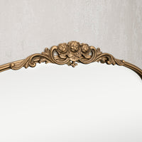 TETOTE Arched Mirror for Vanity Square Corner Bathroom Mirror