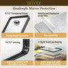 TETOTE Square Rounded Corners Metal FrameBathroom Mirror