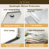 TETOTE Square Rounded Corners Metal FrameBathroom Mirror