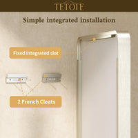 TETOTE Square Rounded Corners Metal FrameBathroom Mirror