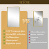 TETOTE Square Rounded Corners Metal FrameBathroom Mirror