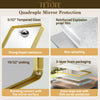 TETOTE Square Rounded Corners Metal FrameBathroom Mirror
