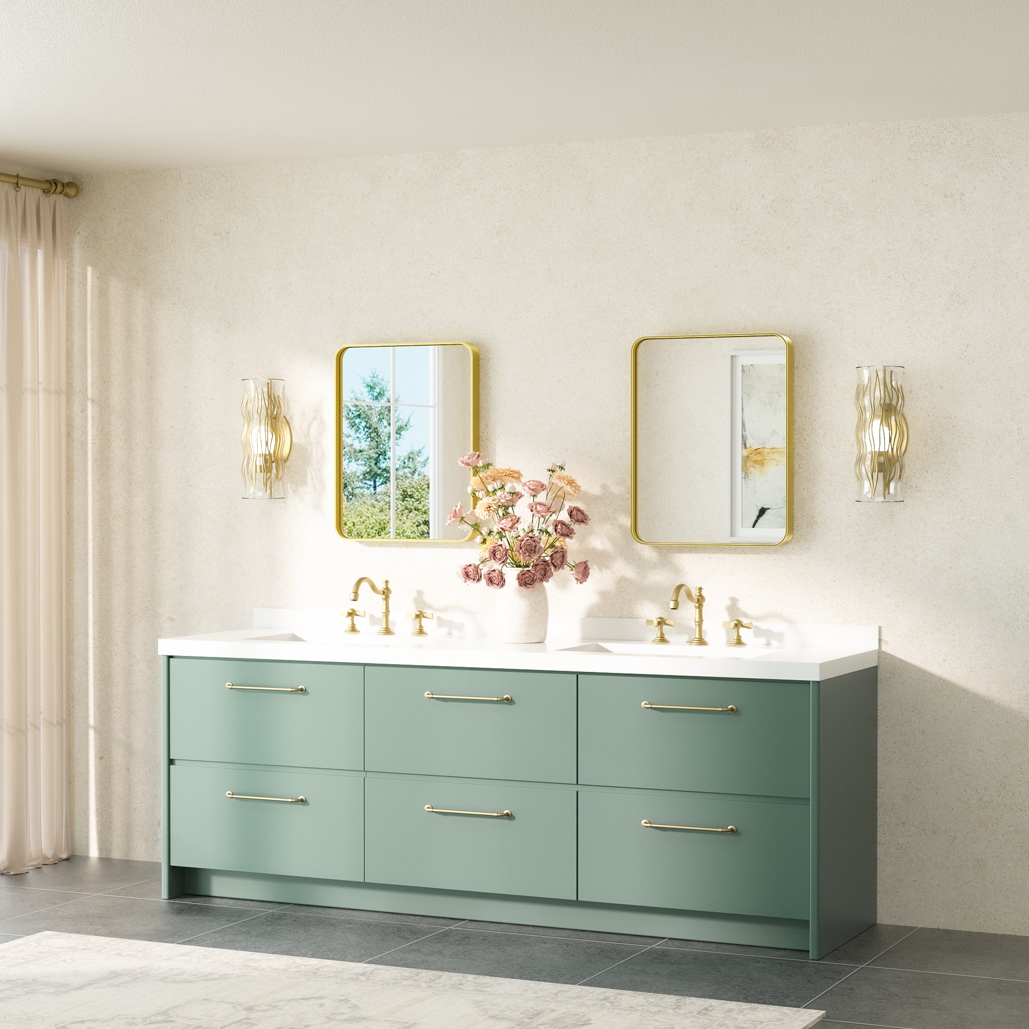 Metal Framed Bathroom Mirror