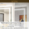 LED bathroom mirror for brighter, clearer makeup and skincare routines.