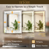LED bathroom mirror with smart one-touch controls for instant light adjustment.