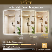 Beveled Backlit Bathroom Mirror