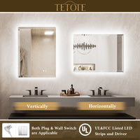 Beveled Backlit Bathroom Mirror