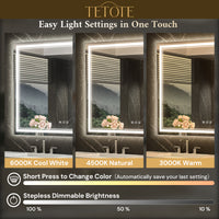 LED Bathroom Mirror with Bluetooth Speaker