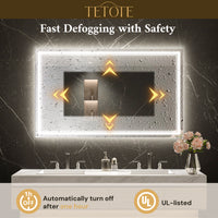 LED Bathroom Mirror with Bluetooth Speaker