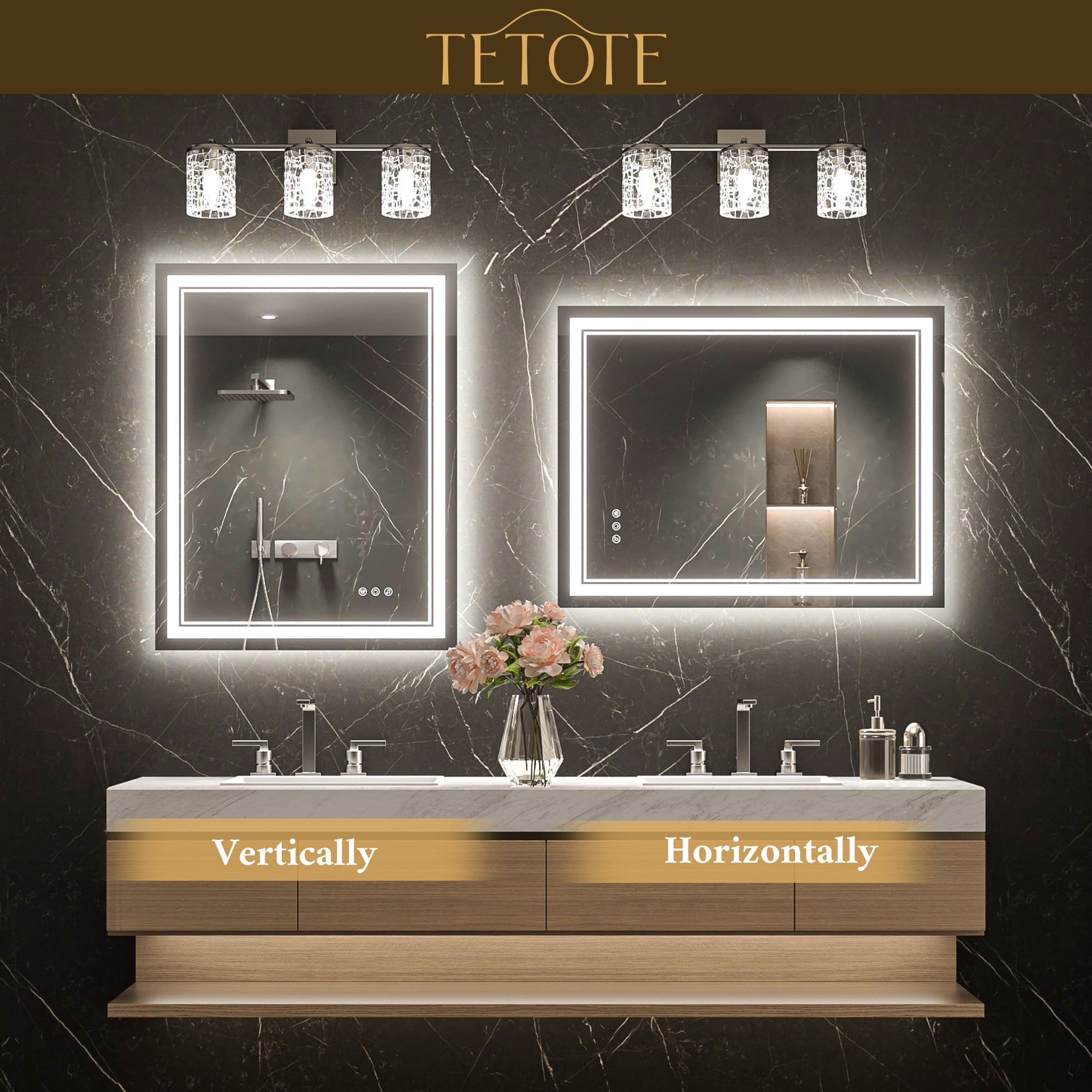 LED Bathroom Mirror with Bluetooth Speaker