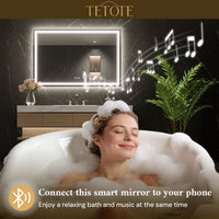 LED Bathroom Mirror with Bluetooth Speaker