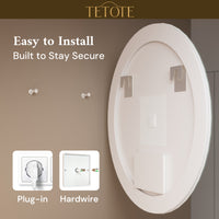 LED Bathroom Mirror w/ Bluetooth Clock