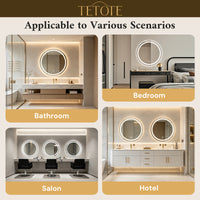 LED Bathroom Mirror w/ Bluetooth Clock