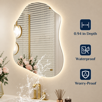 Irregular Cloud Backlit LED Bathroom Mirror