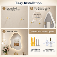 Irregular Cloud Backlit LED Bathroom Mirror