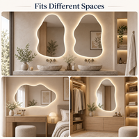 Irregular Cloud Backlit LED Bathroom Mirror