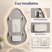 Irregular Cloud Backlit LED Bathroom Mirror