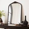 TETOTE Arched Mirror for Vanity Square Corner Bathroom Mirror