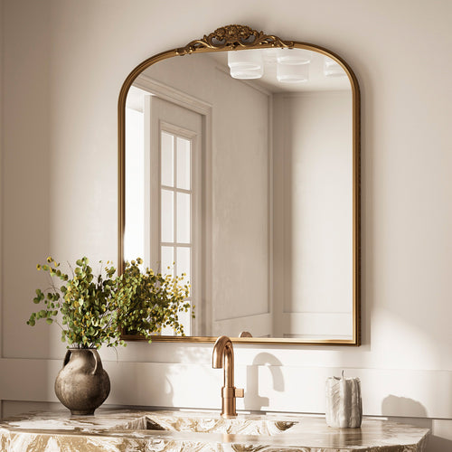 Antique Arched Bathroom Mirror