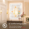 LED Mirror Front & Backlit Dual Light Strips High Brightness with Separate Controls, Anti-Fog
