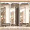 LED Mirror Front & Backlit Dual Light Strips High Brightness with Separate Controls, Anti-Fog