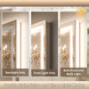 LED Mirror Front & Backlit Dual Light Strips High Brightness with Separate Controls, Anti-Fog