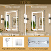 TETOTE  LED Medicine Cabinet Mirror - Recessed/Surface Mount with Tempered Glass, 3-Color Dimming, Defog, 2 Outlets & USB Ports, Adjustable Shelves