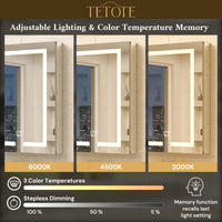 Dual-Lit LED Medicine Cabinet Recessed/Surface