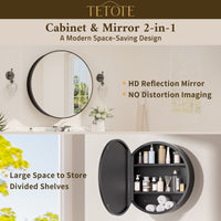 Round Medicine Cabinet Surface Mount