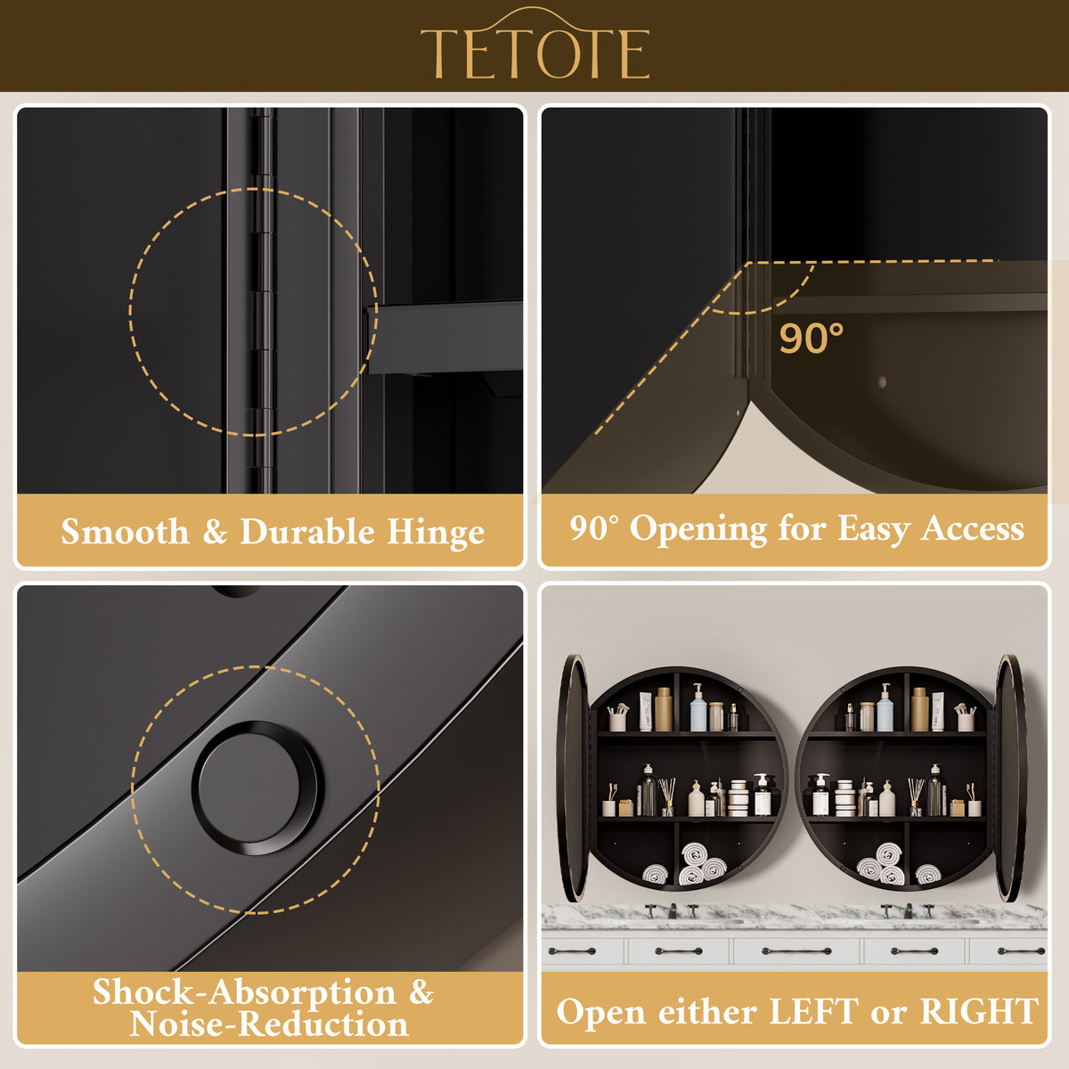 Round Medicine Cabinet Surface Mount