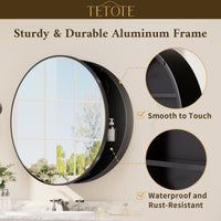 Round Medicine Cabinet Surface Mount