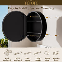 Round Medicine Cabinet Surface Mount