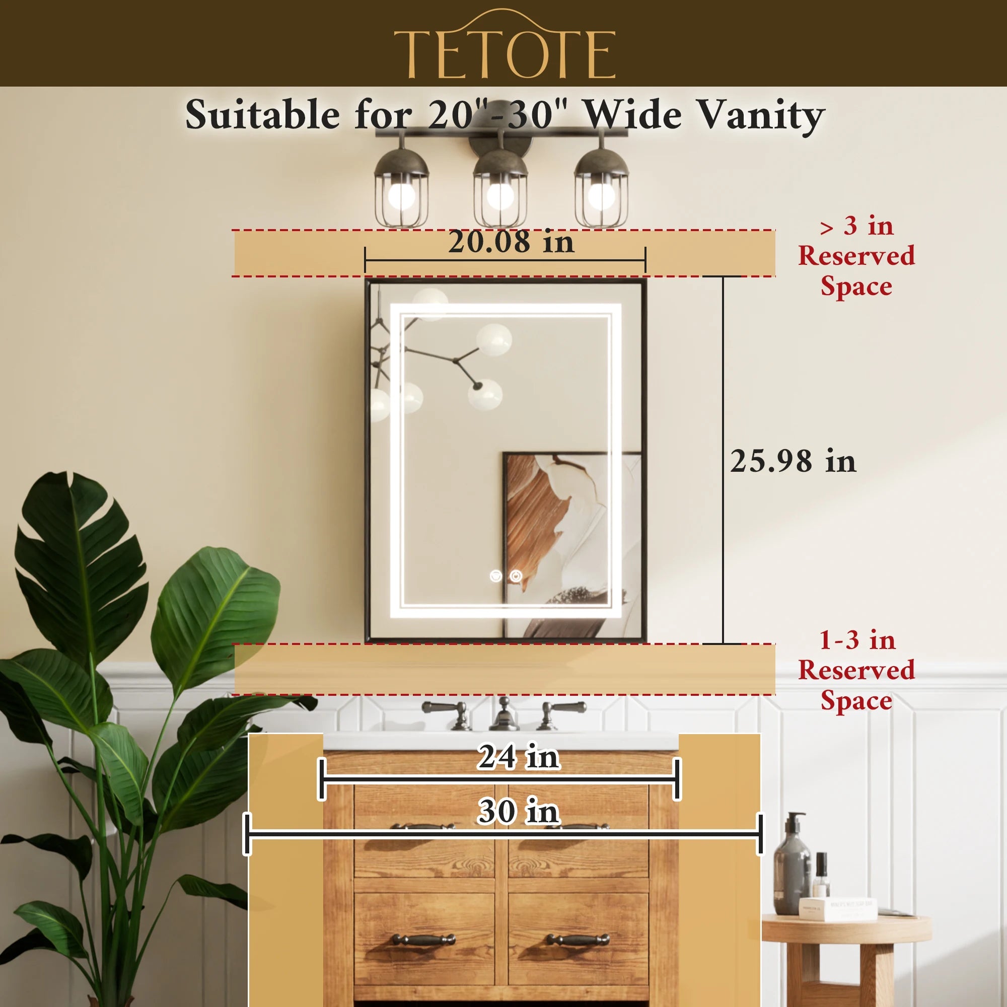 LED Lighted Bathroom Medicine Cabinet with Mirror, Defogger, 3-Color Dimmable Lights & Outlets - Recessed or Surface Mount